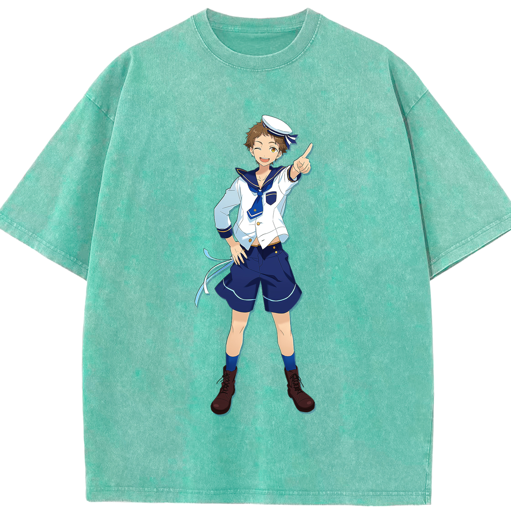 （画像用） あんさんぶるスターズ! Ensemble Stars 綿100% ヴィンテージ風 半袖Tシャツ（フロントプリント）